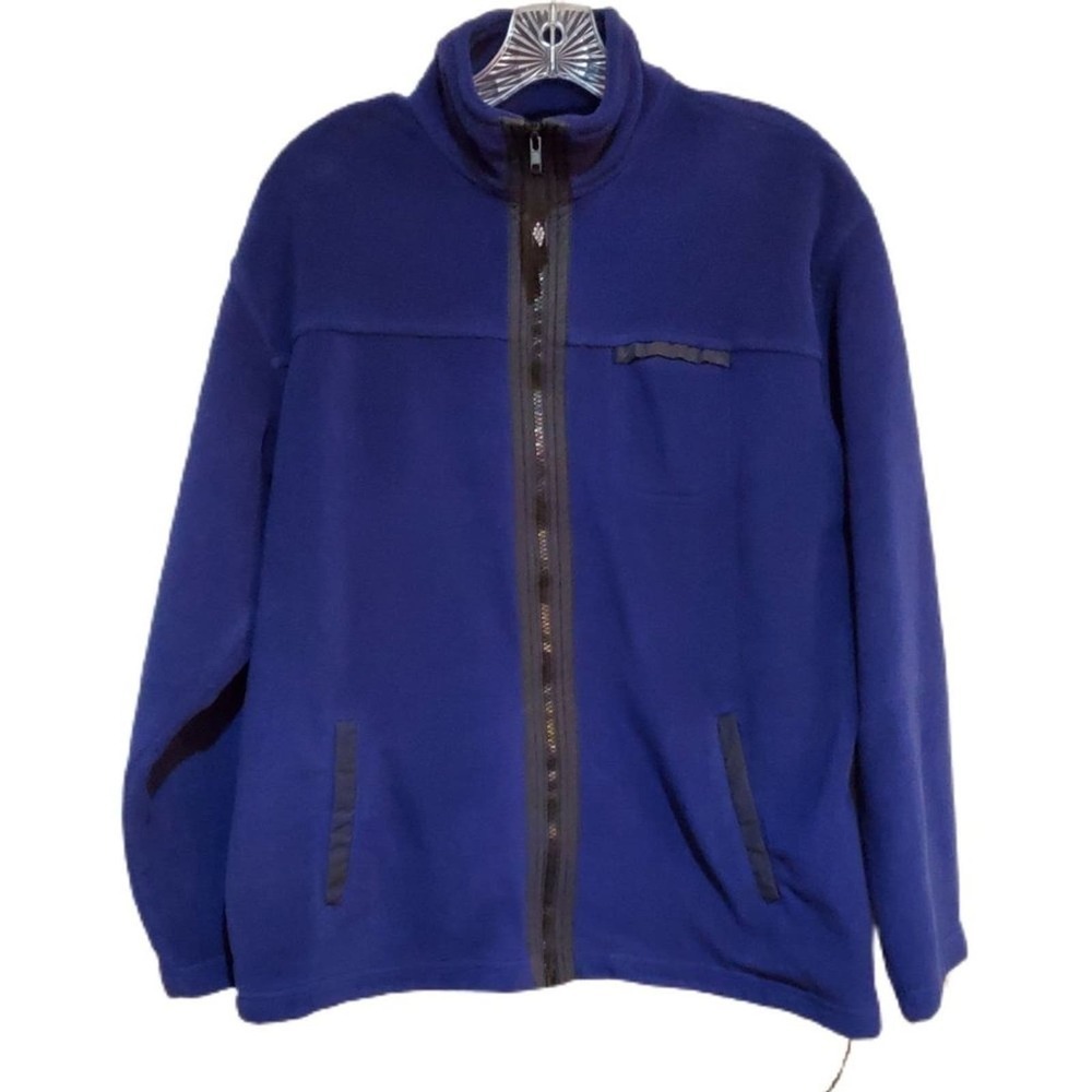Men's Size Medium Alpine Tek Fleece Jacket Shacket‎ Outdoors Soft Navy Blue